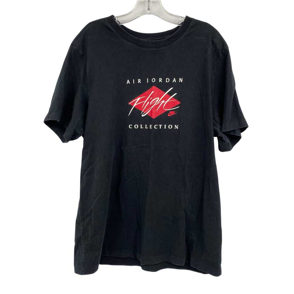 Jordan Black Red Two-Tone Short Sleeve Tee | Mens L